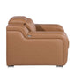 41" Chestnut Italian Leather Wall Hugger Recliner With USB