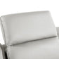 41" Light Gray Italian Leather Wall Hugger Recliner With USB