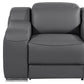 41" Dark Gray Italian Leather Wall Hugger Recliner With USB