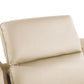 41" Beige Italian Leather Wall Hugger Recliner With USB