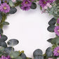 22" Green And Purple Daisy And Thistle Artificial Wreath