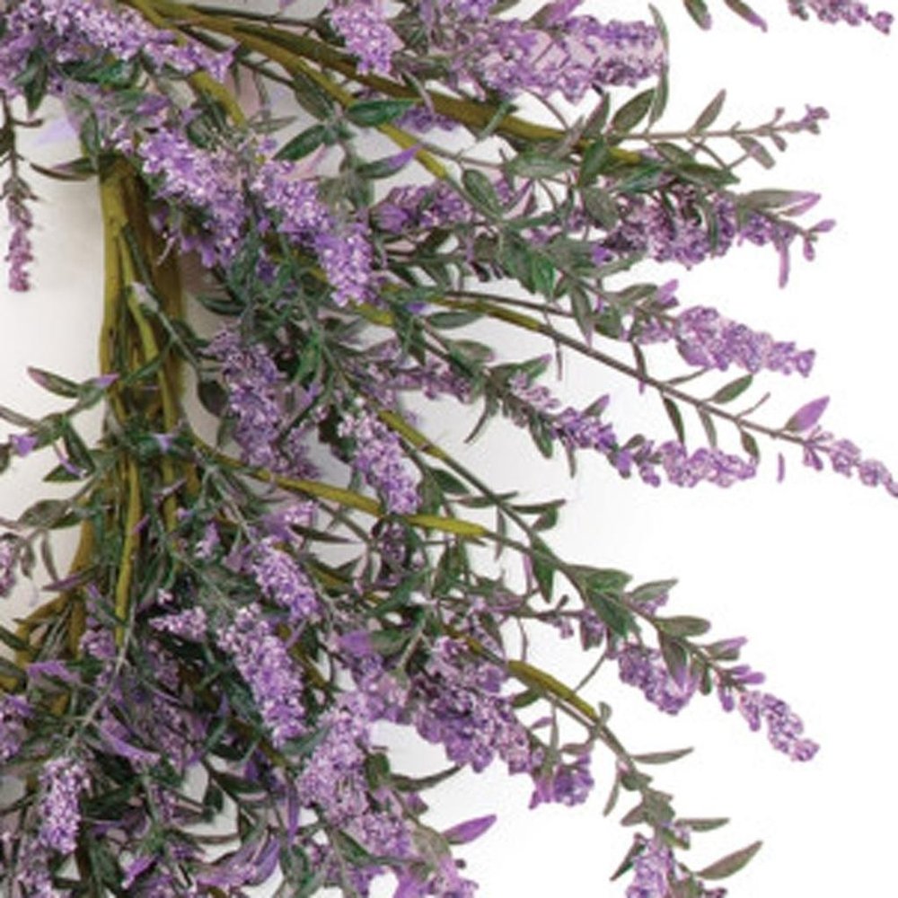 22" Purple And Green Lavender Artificial Wreath