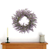 22" Purple And Green Lavender Artificial Wreath