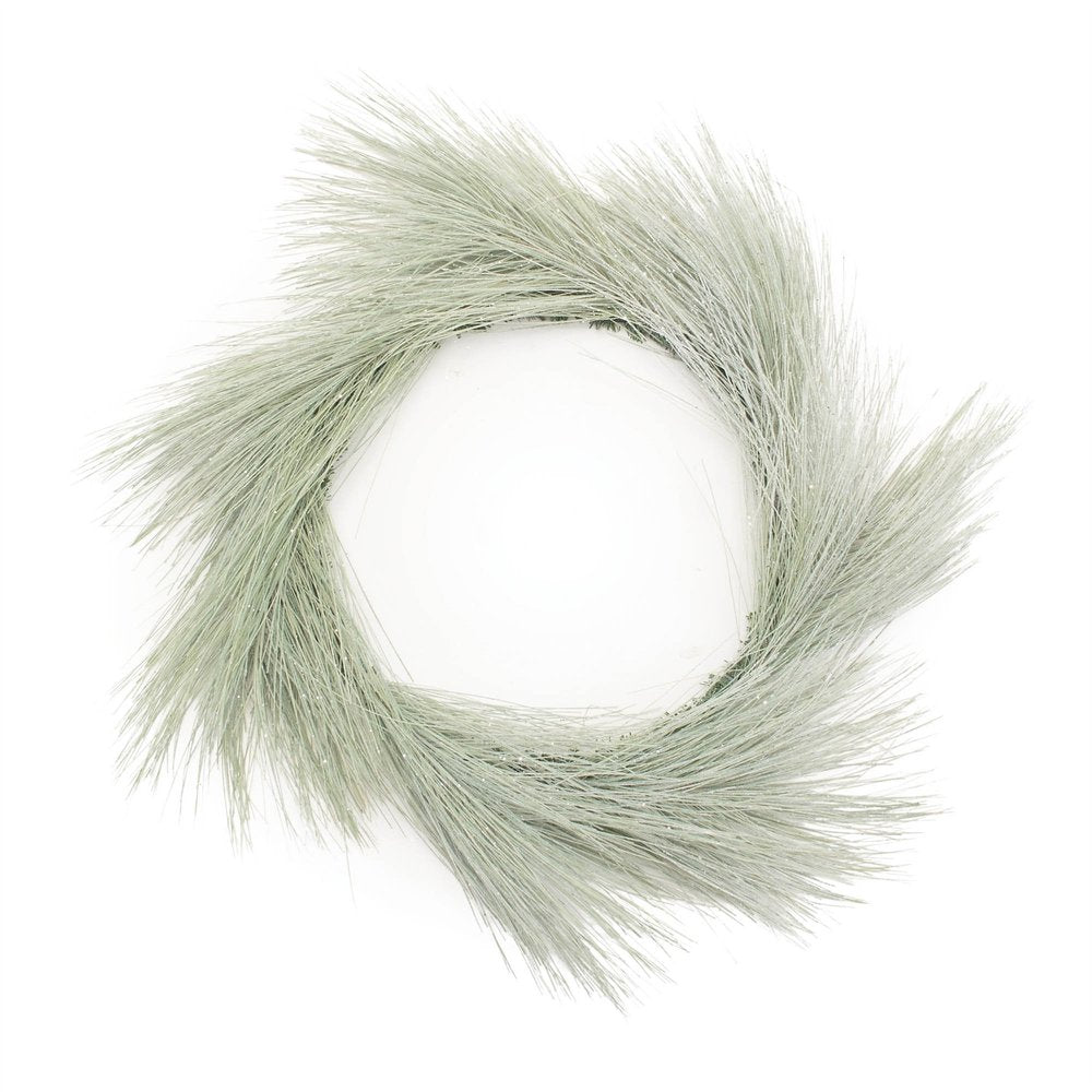 24" Green And White Frosted Long Needle Pine Artificial Wreath