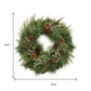 25" Green And Brown Christmas Pine Artificial Wreath