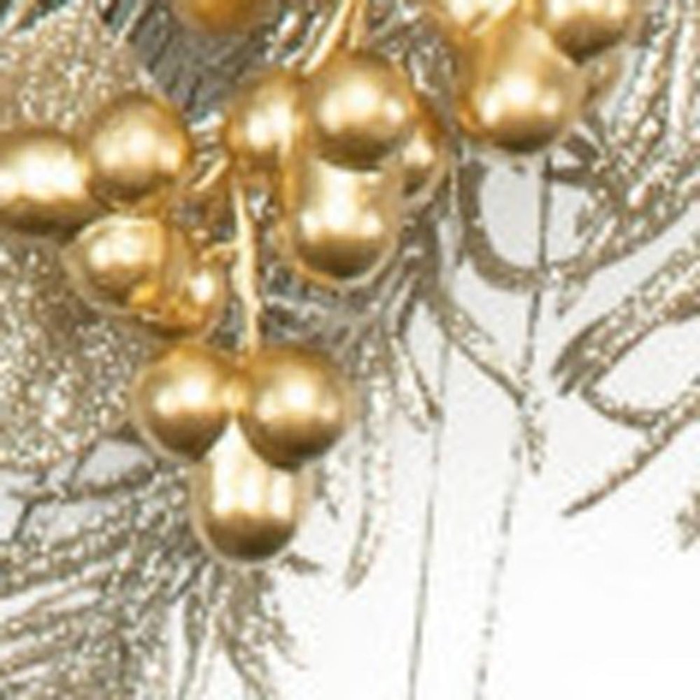 24" Gold And Silver Christmas Eucalyptus And Mixed Assortment Artificial Wreath