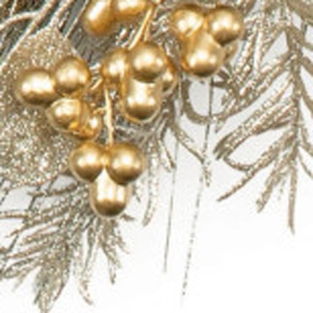 24" Gold And Silver Christmas Eucalyptus And Mixed Assortment Artificial Wreath