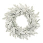 25" White Flocked Pine Christmas Artificial Wreath
