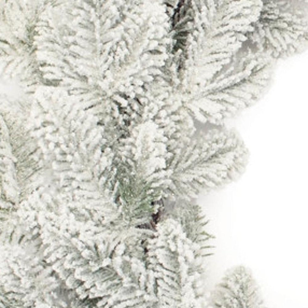 25" White Flocked Pine Christmas Artificial Wreath