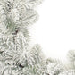 25" White Flocked Pine Christmas Artificial Wreath
