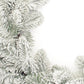 25" White Flocked Pine Christmas Artificial Wreath