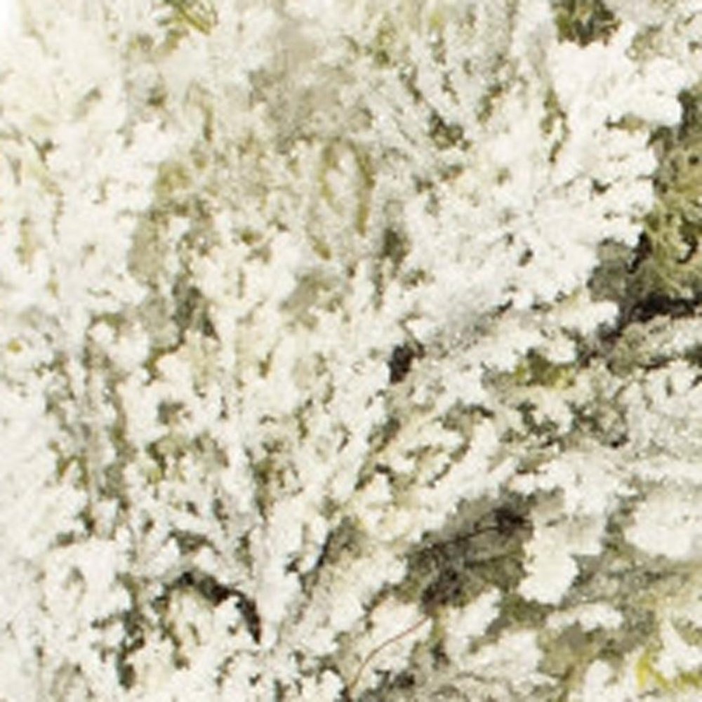 24" Green And White Flocked Pine Christmas Artificial Wreath