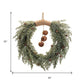 22" Green And Brown Pine And Jingle Bells Artificial Christmas Wreath