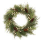 29" Green And Brown Christmas Pine Artificial Wreath