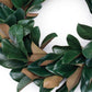 25" Green And Beige Magnolia Artificial Wreath