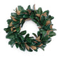25" Green And Beige Magnolia Artificial Wreath