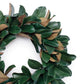 25" Green And Beige Magnolia Artificial Wreath