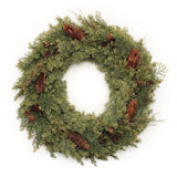 22" Green And Brown Christmas Pine Artificial Wreath