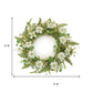 22" White And Green Mixed Assortment Artificial Wreath