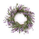 21" Purple And Green Mixed Assortment Artificial Wreath