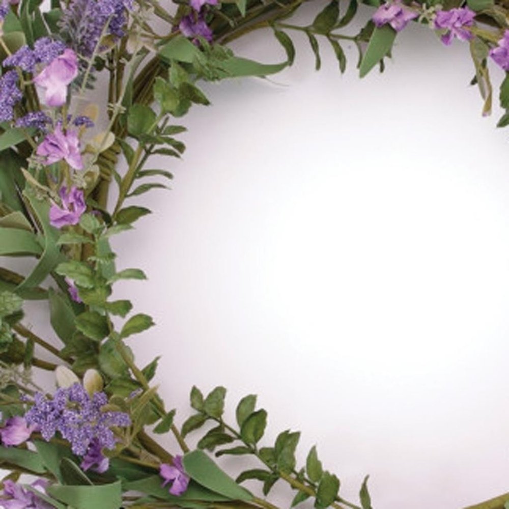 21" Purple And Green Mixed Assortment Artificial Wreath