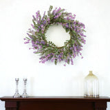 21" Purple And Green Mixed Assortment Artificial Wreath