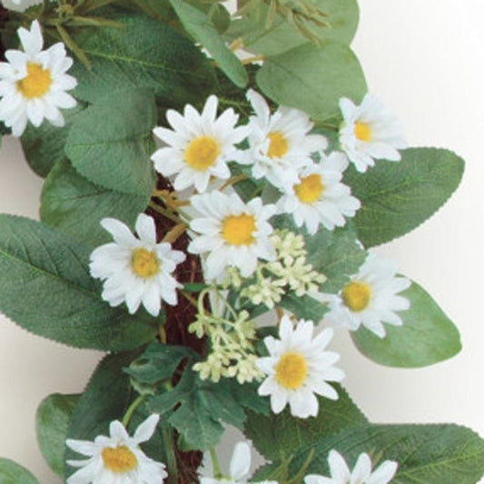 23" White And Green Mixed Assortment Artificial Wreath