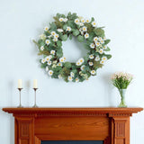 23" White And Green Mixed Assortment Artificial Wreath