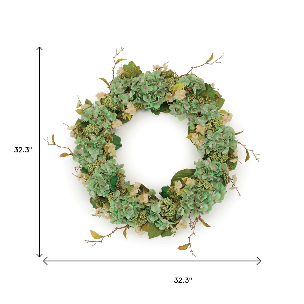32" Green Daisy Artificial Wreath