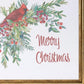 Merry Christmas Cardinal Gold Framed Wall Art