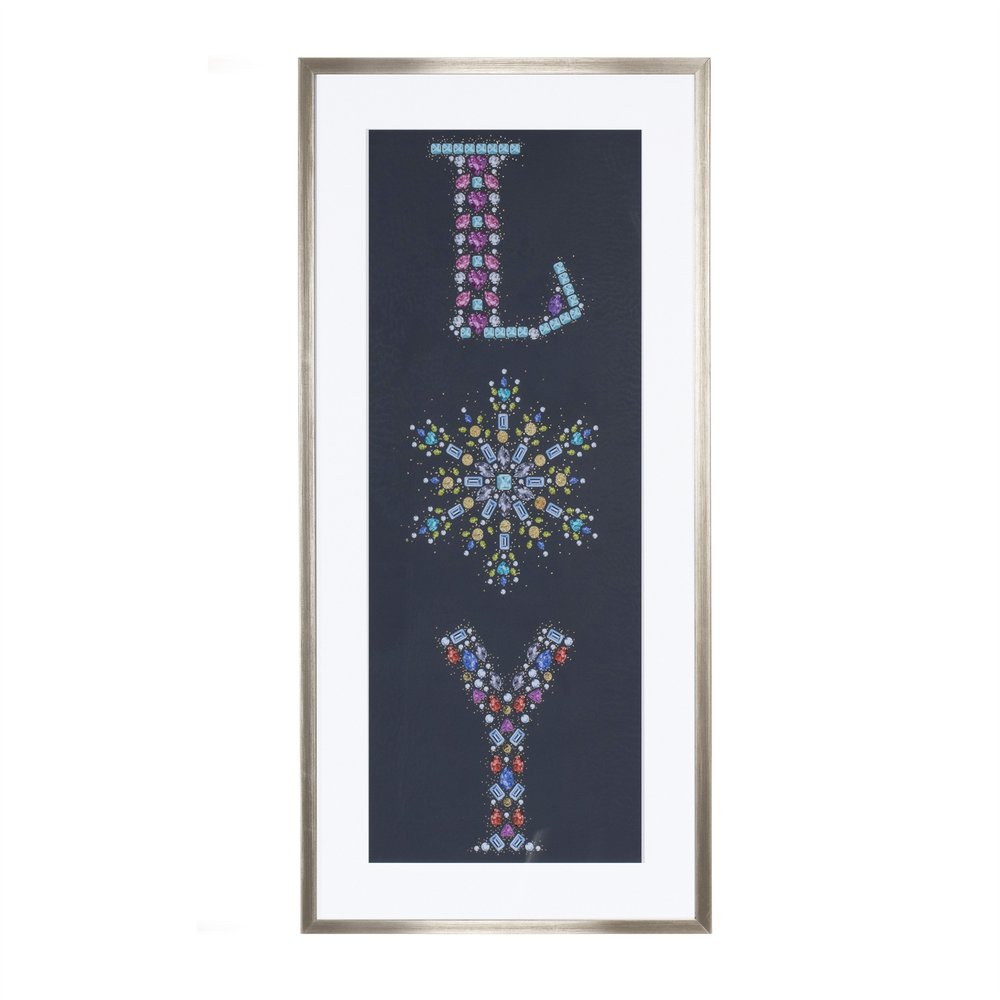Jewels "Joy" Champagne Framed Textual Art Wall Art
