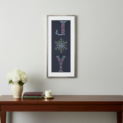 Jewels "Joy" Champagne Framed Textual Art Wall Art