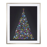Bejeweled Christmas Tree Champagne Framed Wall Art