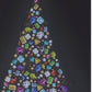 Bejeweled Christmas Tree Champagne Framed Wall Art
