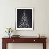 Jewels Christmas Tree Champagne Framed Wall Art