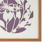 Set Of Two Purple And White Floral Brown Framed Wall Art