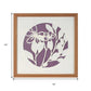 Set Of Two Purple And White Floral Brown Framed Wall Art