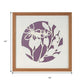 Set Of Two Purple And White Floral Brown Framed Wall Art