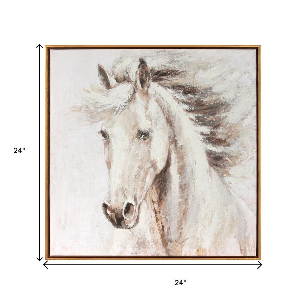 Framed Horse Brown Framed Wall Art