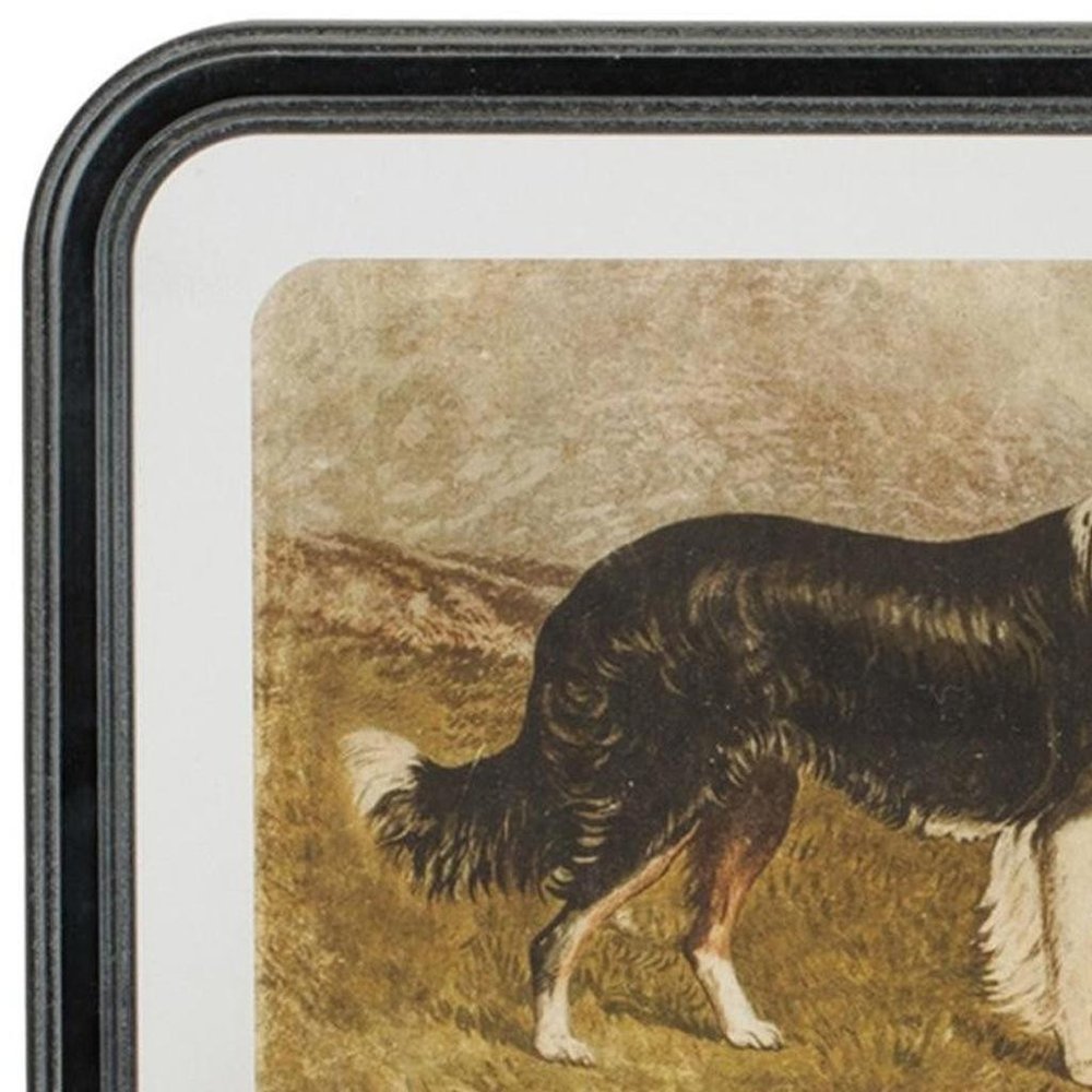 Set Of Two Country Dog Buddies Black Framed Wall Art