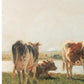 Cattle Landscape Unframed Watercolor Wall Art