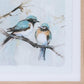 Set Of Two Bird Duo on Branches Brown Framed Wall Art