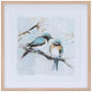 Set Of Two Bird Duo on Branches Brown Framed Wall Art