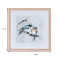 Set Of Two Bird Duo on Branches Brown Framed Wall Art