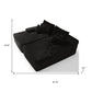 82" Black Corduroy Modular Sofa Chaise And Toss Pillows