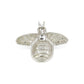 8" Silver Cast Iron Bumble Bee Trinket Tray