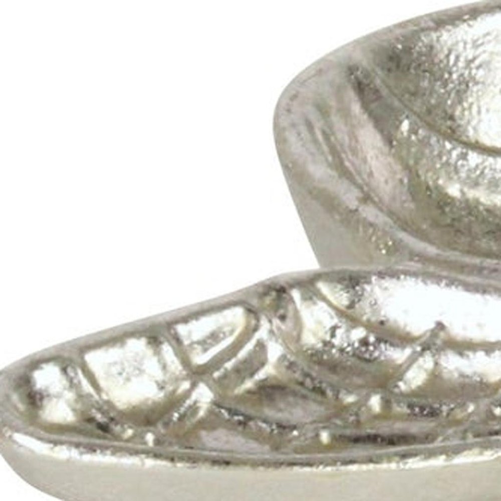 8" Silver Cast Iron Bumble Bee Trinket Tray