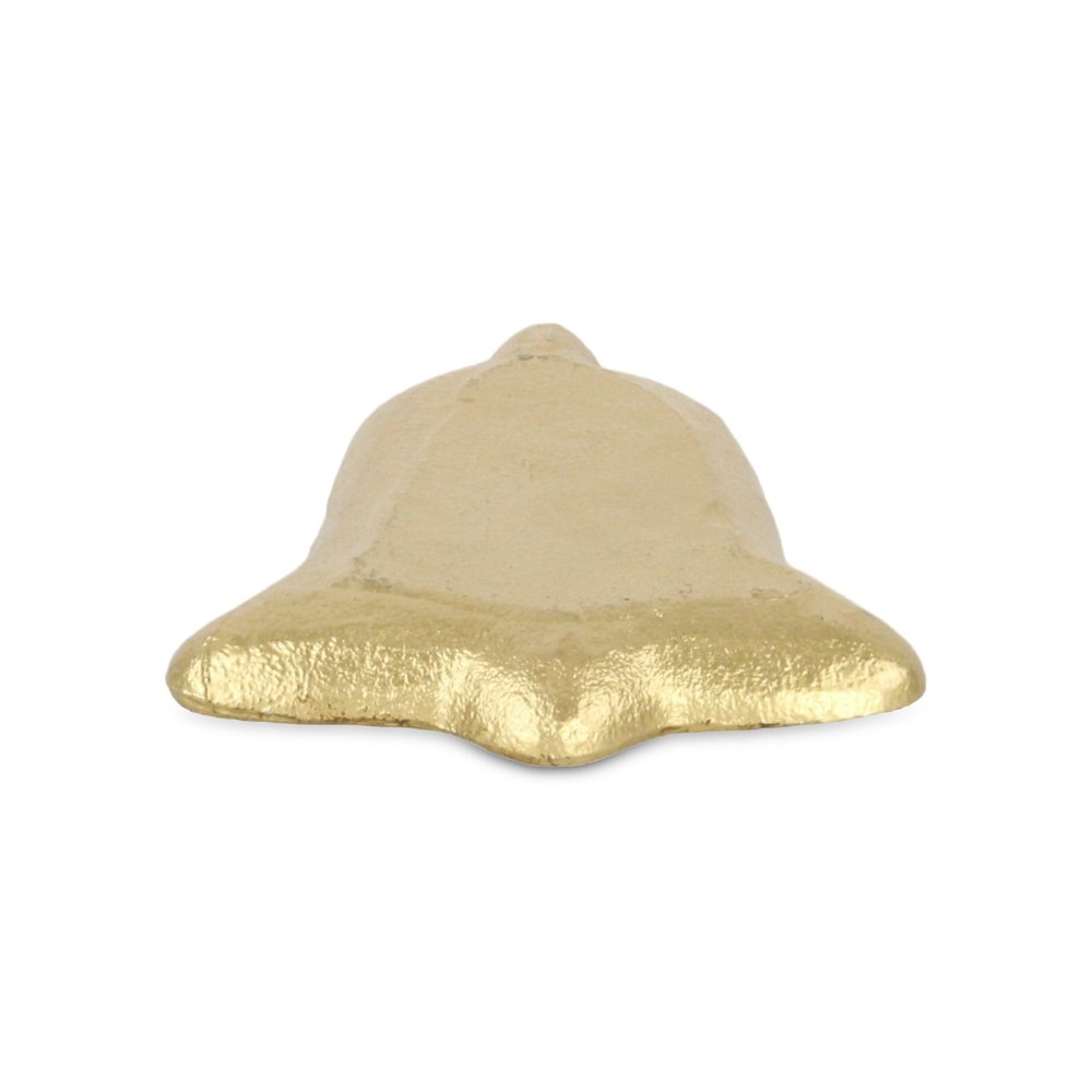 5" Gold Cast Iron Christmas Bell Trinket Tray