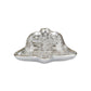 5" Silver Cast Iron Christmas Bell Trinket Tray