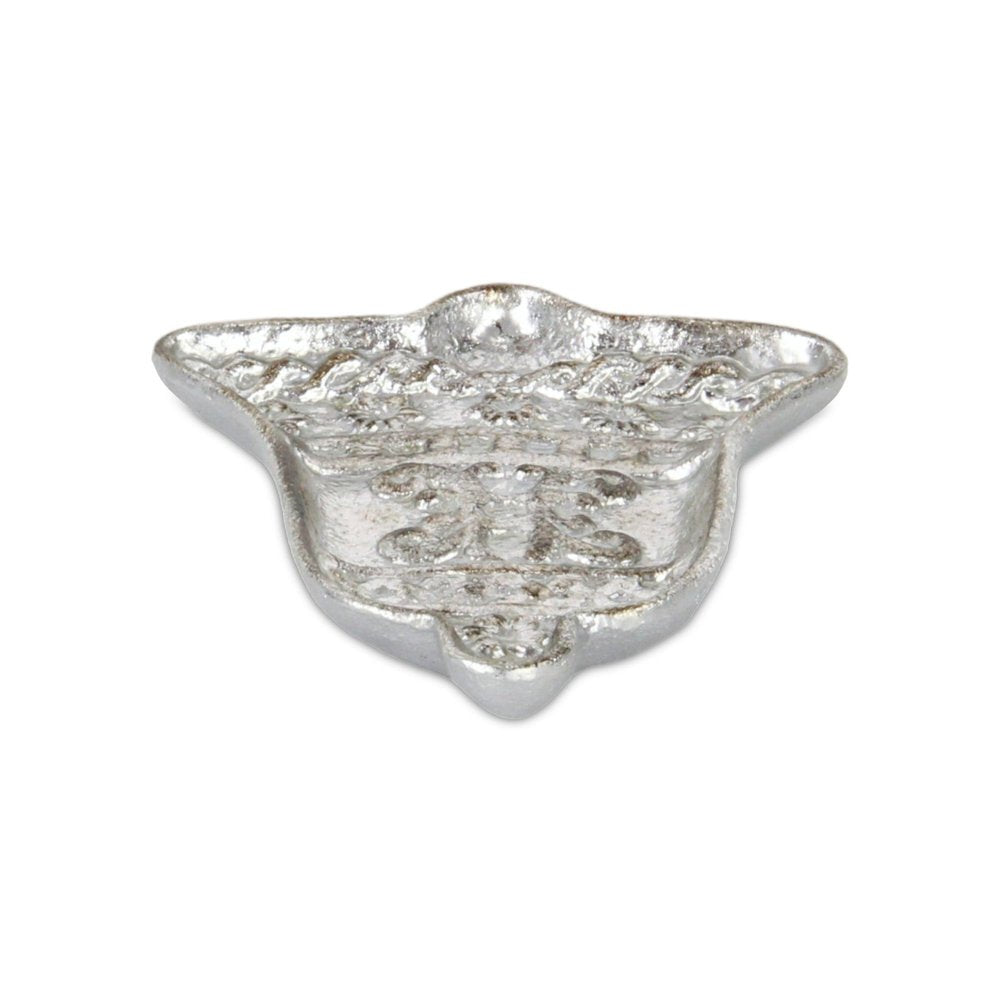 5" Silver Cast Iron Christmas Bell Trinket Tray